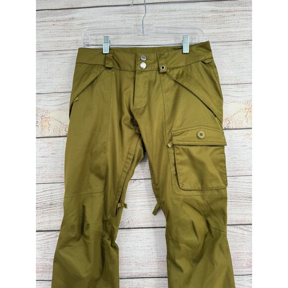 Burton DryRide Bootcut Snowboard Ski Pants Womens XS Green Cargo - Picture 3 of 9